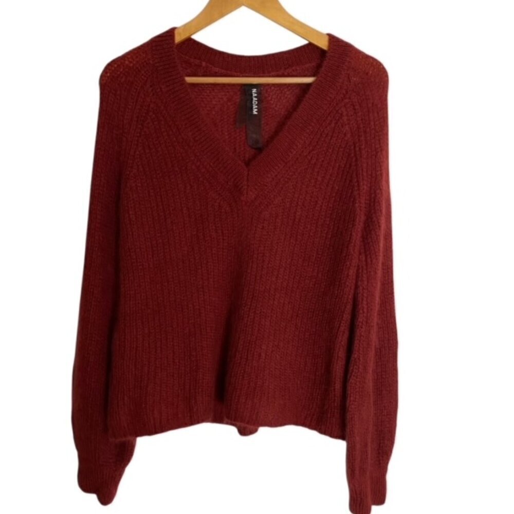 Naadam Mohair Blend V Neck Sweater XSmall